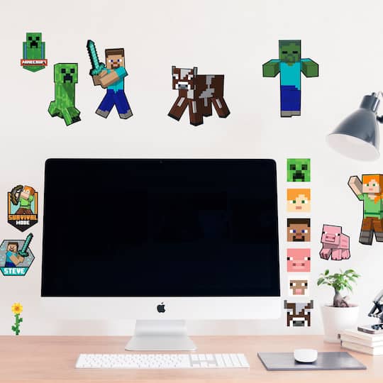 RoomMates Minecraft Characters Peel & Stick Wall Decals